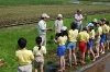 全員で揃って、田植えのやり方を聞きます